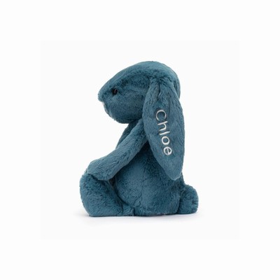 Jellycat Bashful Mineral Blue Bunny Medium Australia | 015423HYO